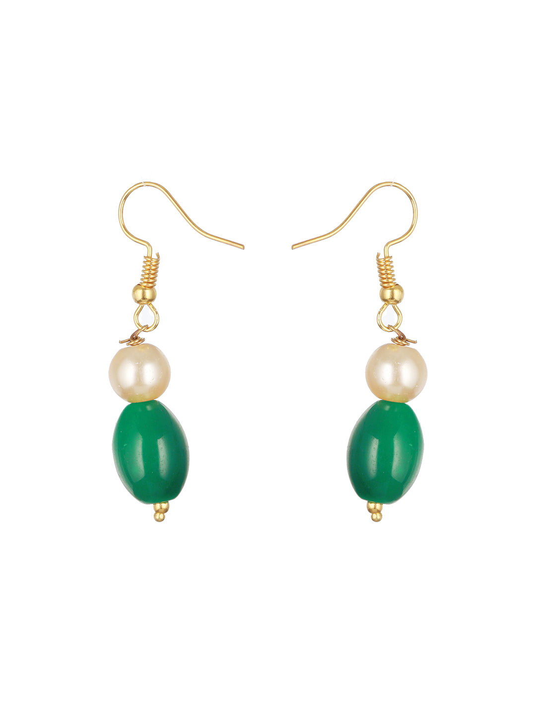 Gold-Plated Beaded Layered Necklace & Earrings - Jazzandsizzle