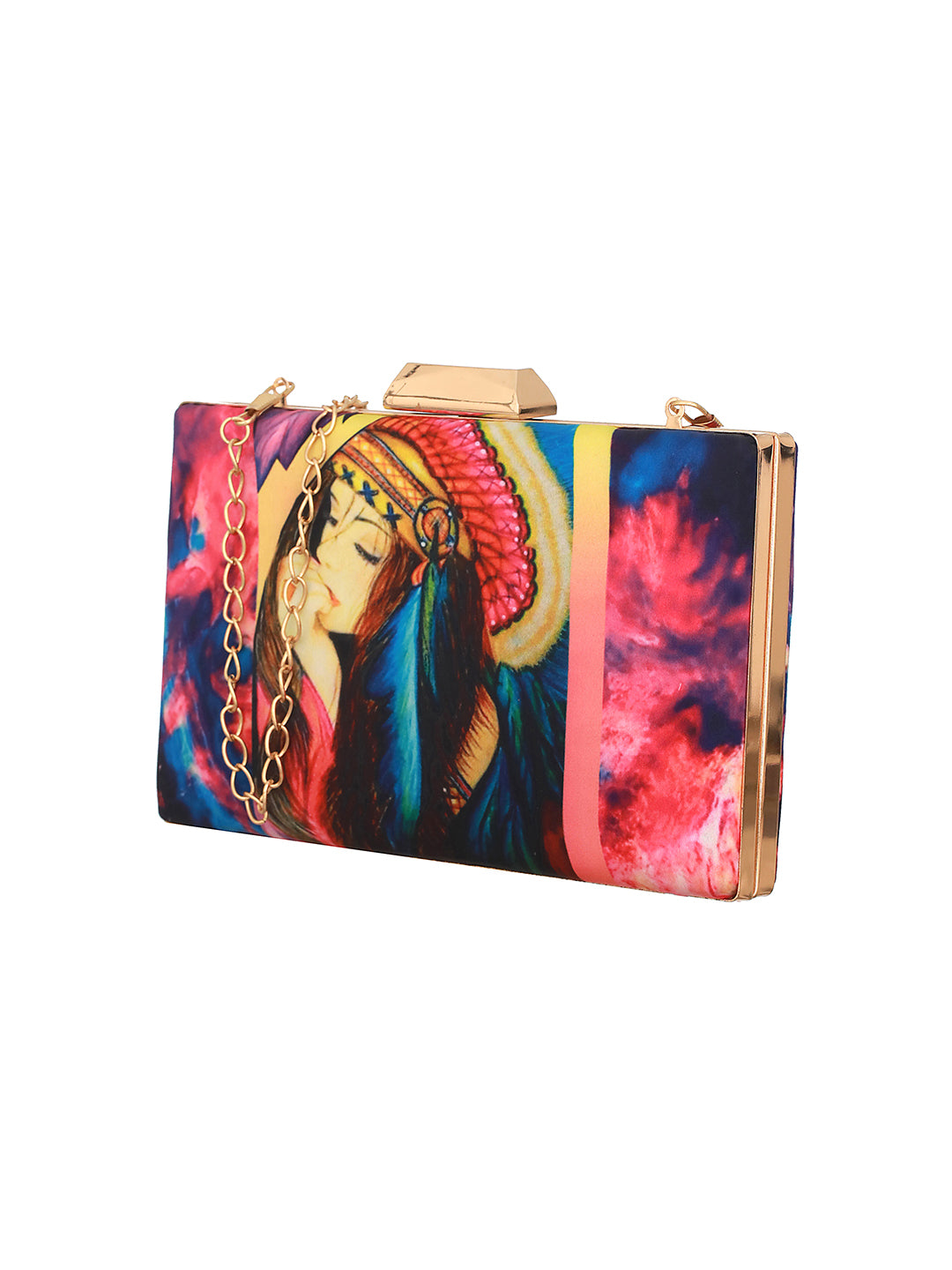 Printed Box Clutch - Jazzandsizzle