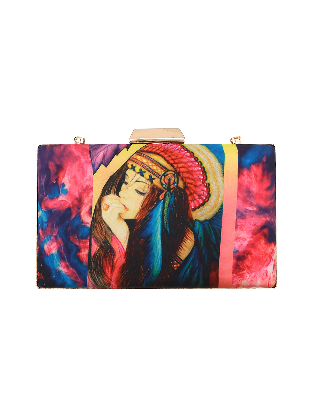 Printed Box Clutch - Jazzandsizzle