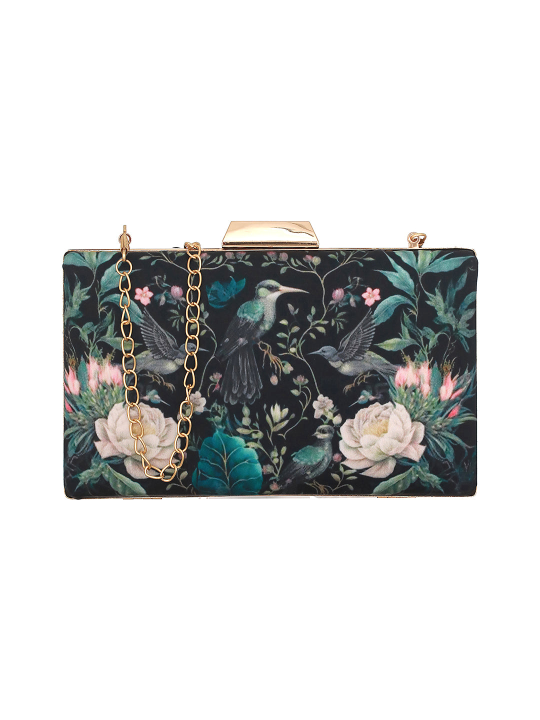 Floral Printed Box Clutch - Jazzandsizzle