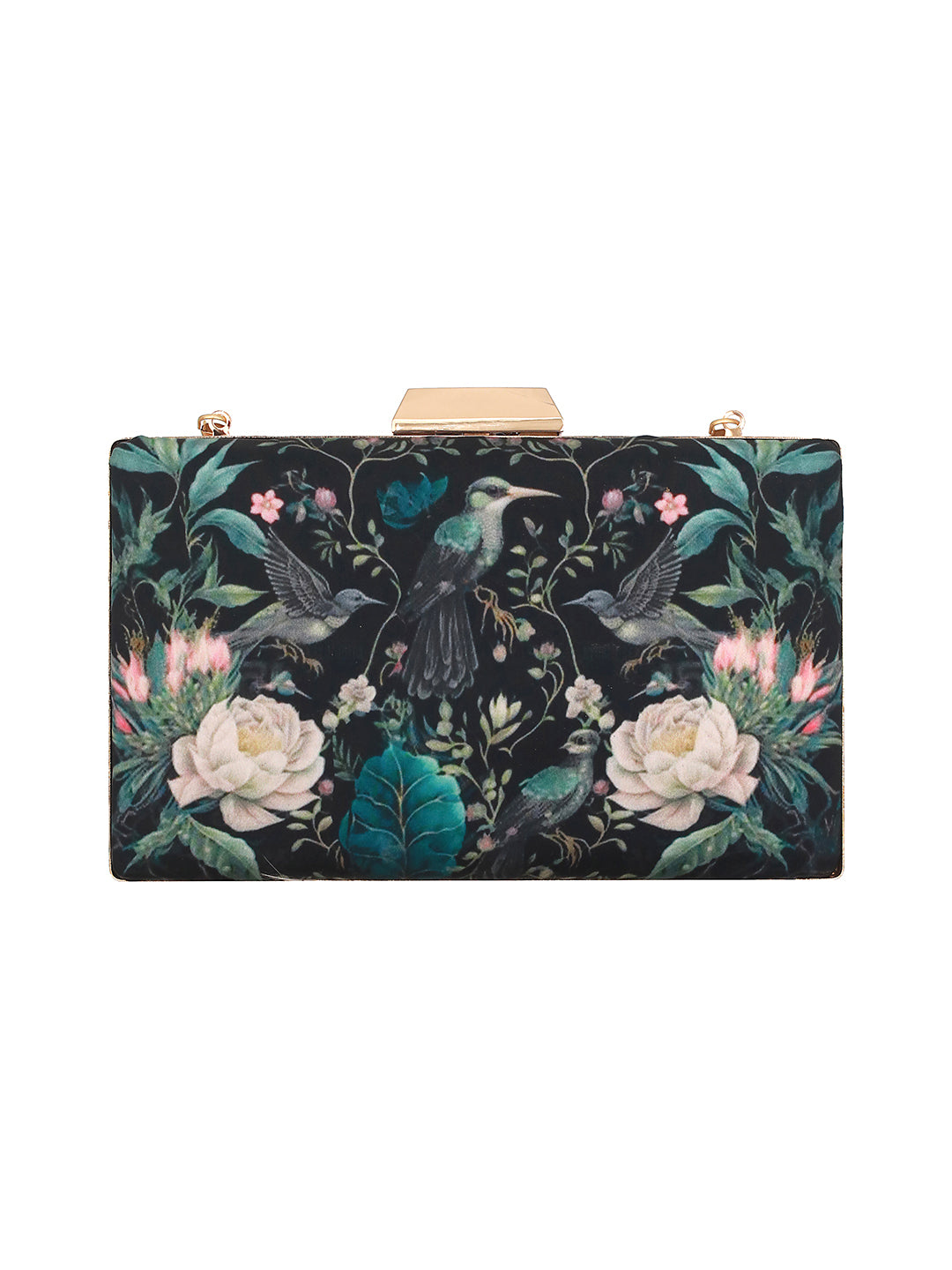 Floral Printed Box Clutch - Jazzandsizzle