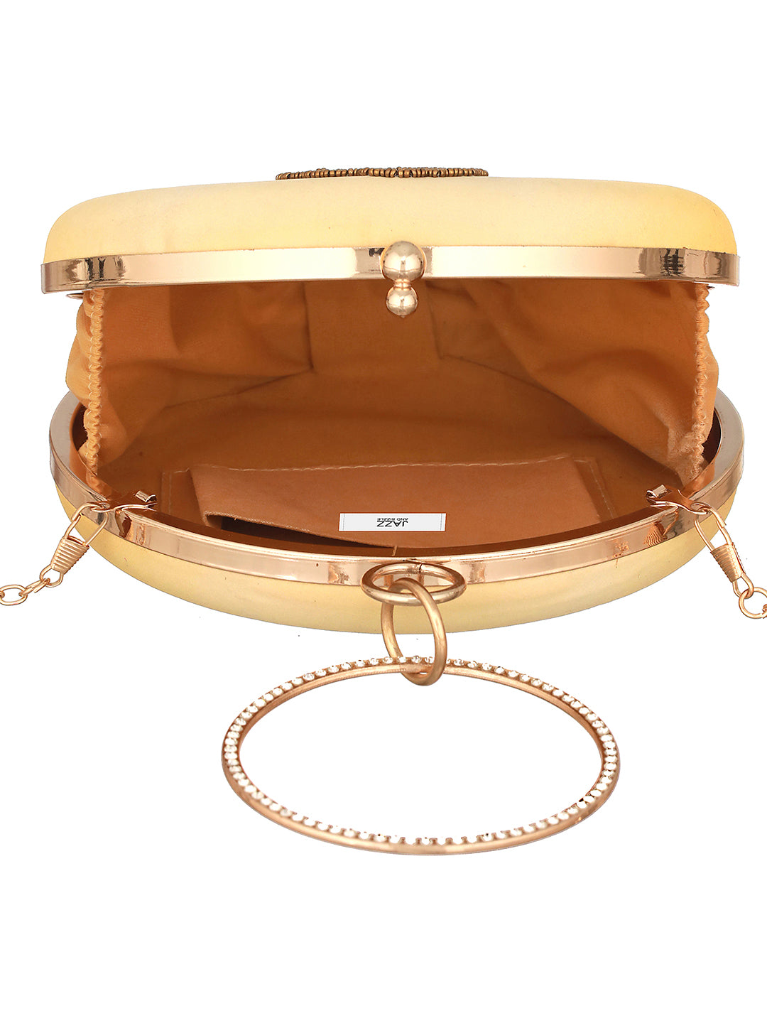 Embroidered Sequined Round Clutch - Jazzandsizzle