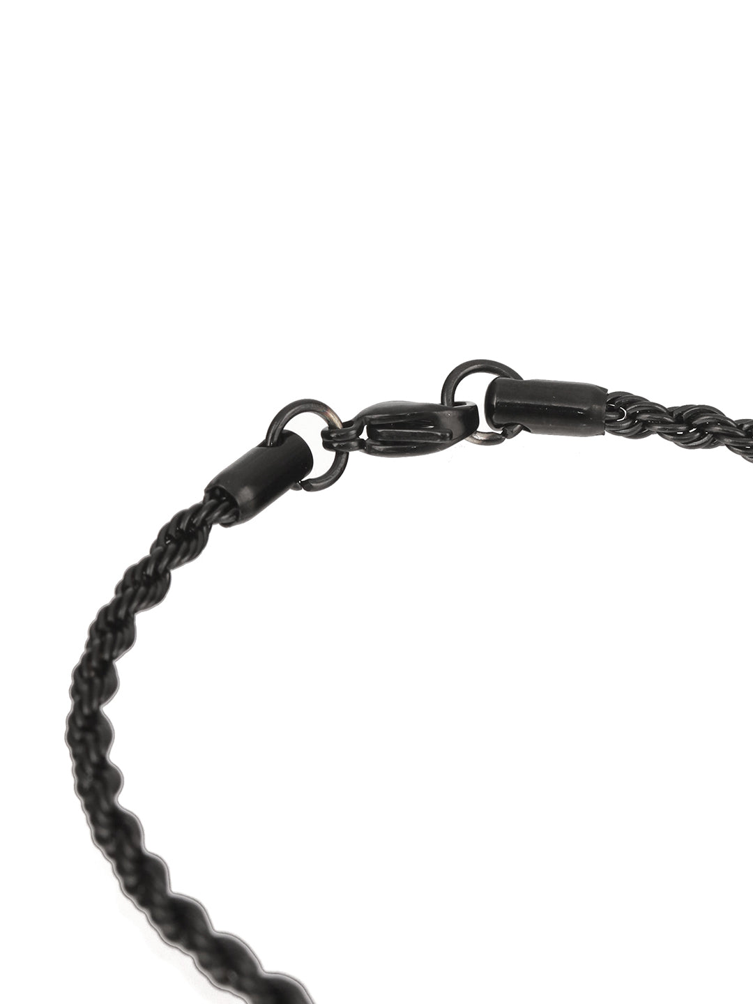 Jazz And Sizzle Men Black-Toned & Black Plated Stainless Steel Chain Necklace - Jazzandsizzle