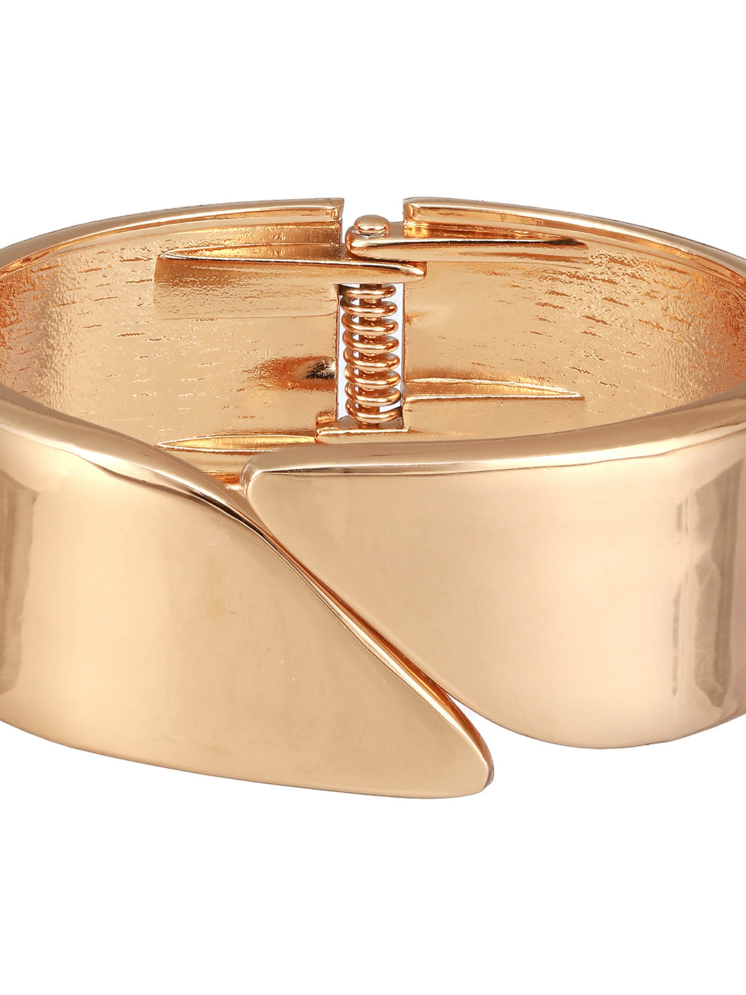 JAZZ AND SIZZLE Gold-Plated Gold -Toned Solid Cuff Bracelet - Jazzandsizzle