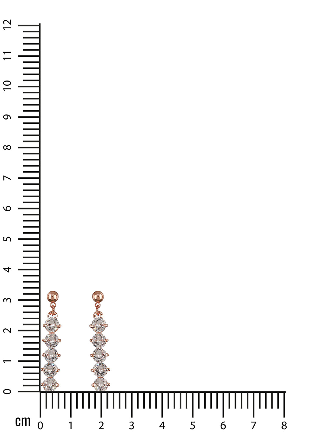 JAZZ AND SIZZLE Silver-Toned Rhodium-Plated CZ Studded Contemporary Drop Earrings