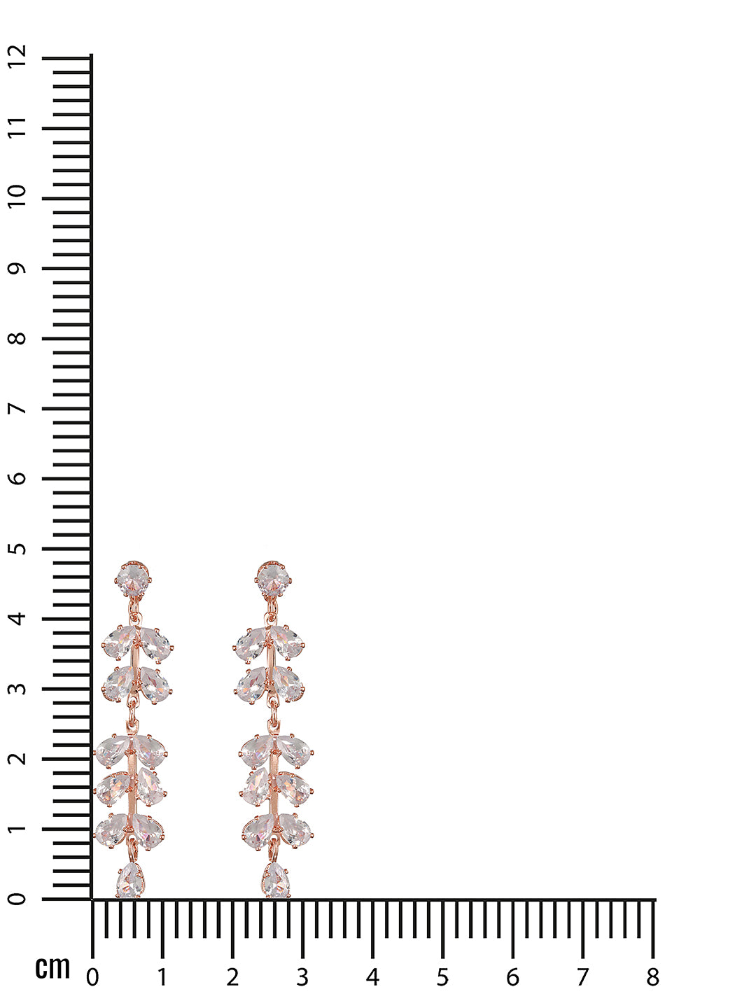 JAZZ AND SIZZLE Floral Shaped Contemporary Zircon Drop Earrings - Jazzandsizzle