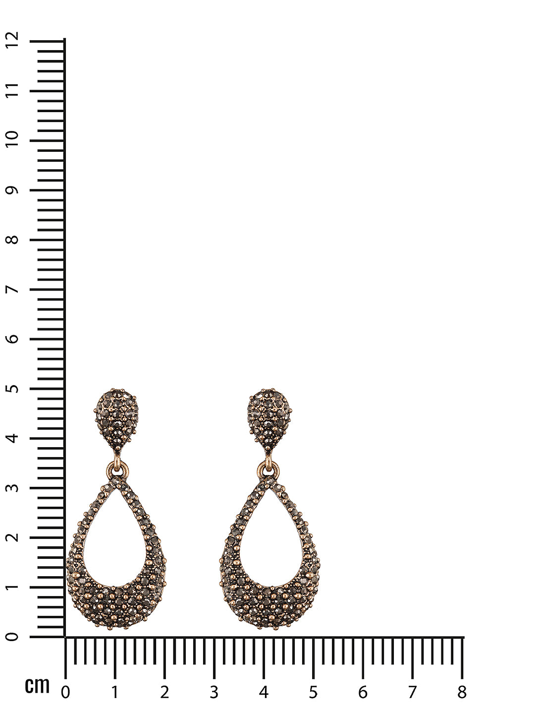 JAZZ AND SIZZLE Gold Teardrop Shaped Drop Earrings - Jazzandsizzle