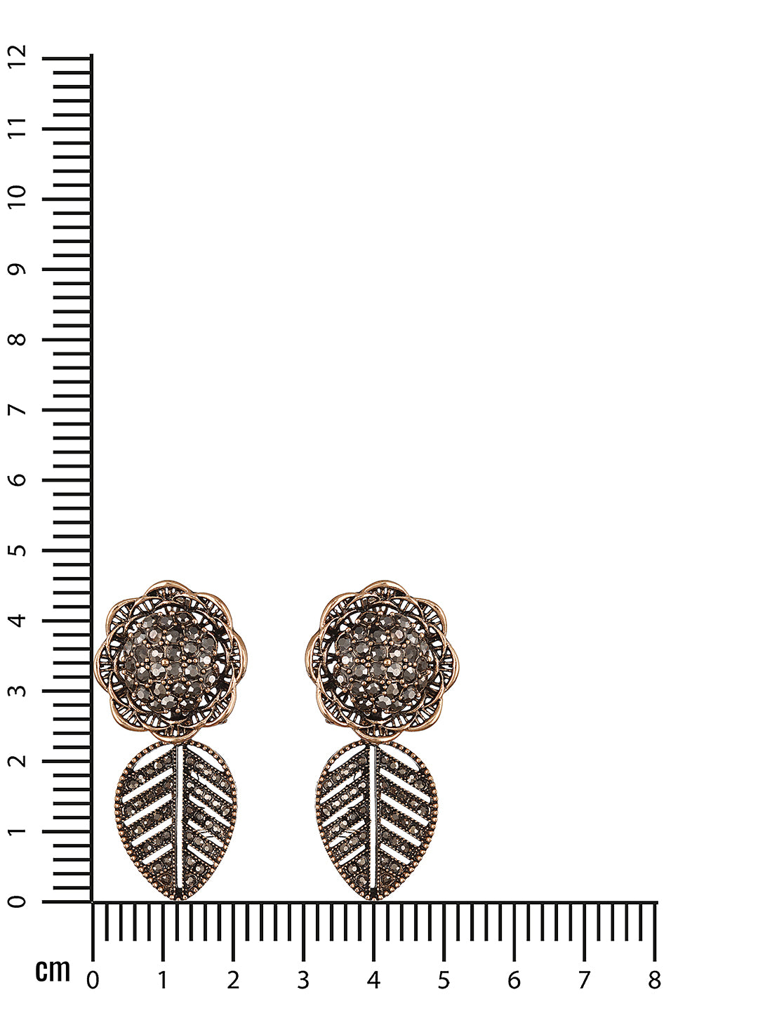 JAZZ AND SIZZLE Gold-Toned Floral Shaped Drop Earrings - Jazzandsizzle