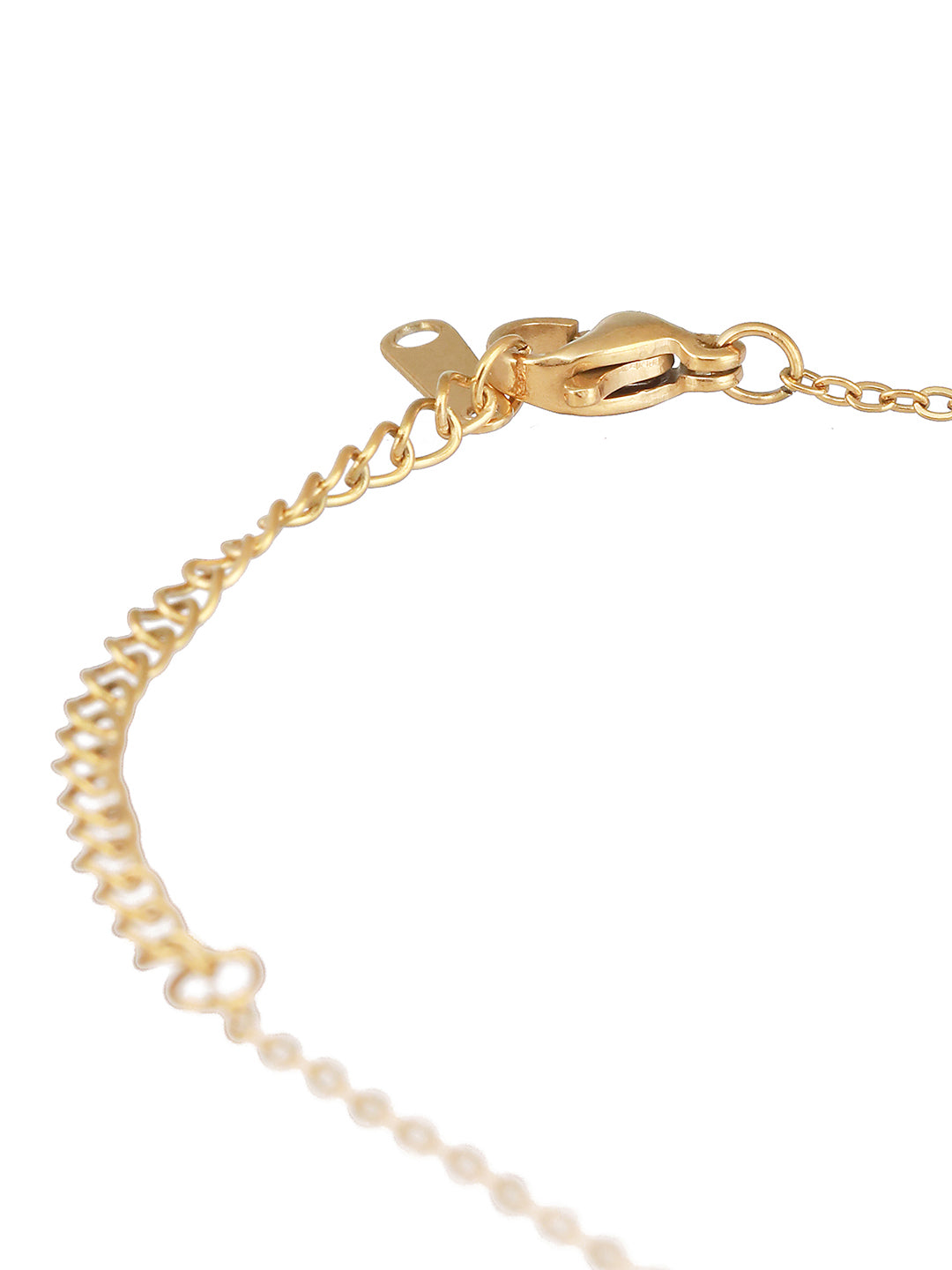 Jazz and Sizzle Gold-Plated Evil Eye Charm Necklace for Women