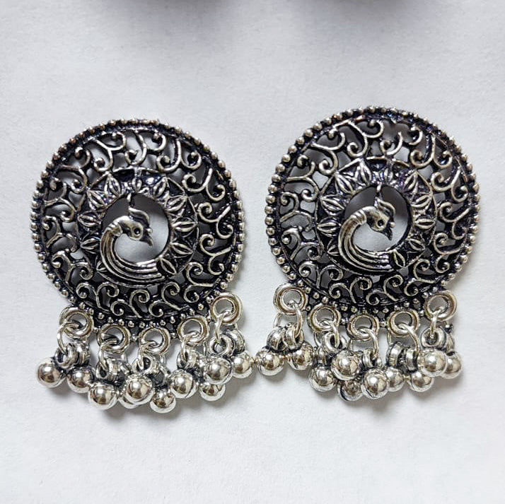 Jazz And Sizzle Set of 4 Gold & Silver Plated Stud & Jhumka Earrings