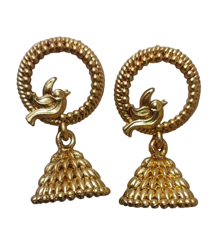 Jazz And Sizzle Set of 4 Gold & Silver Plated Stud & Jhumka Earrings