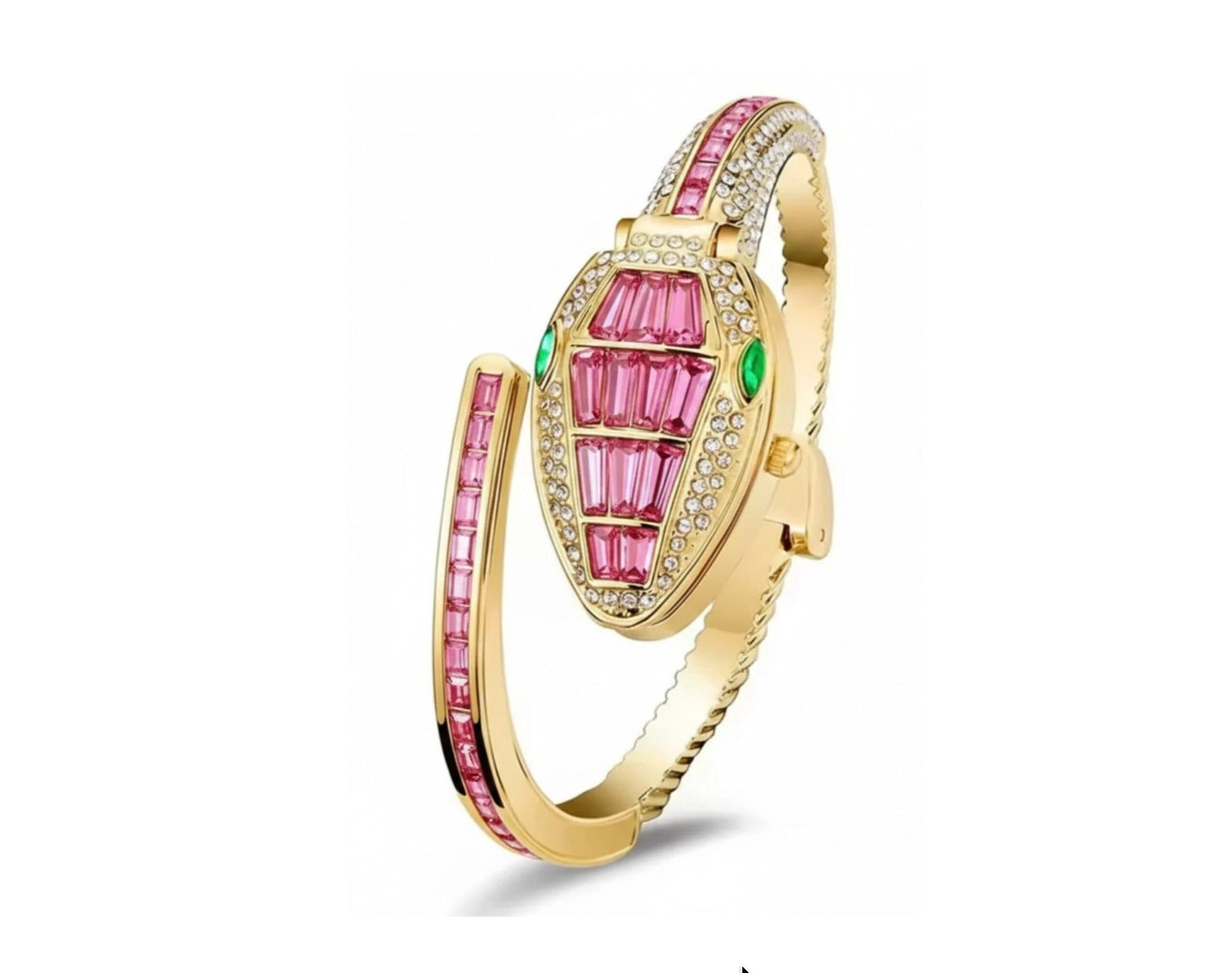 Crystal Studded Oval Dial | Elegant Jewellery Watch for Women & Girls | Party, Wedding & Festive