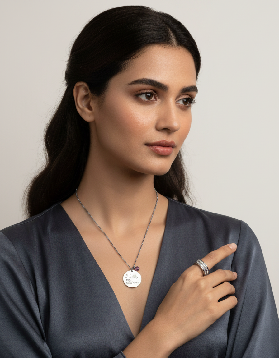 Jazz And Sizzle Set of 2 CZ Studded Ring & You Are My Sunshine Necklace Valentine Gift for Him & Her