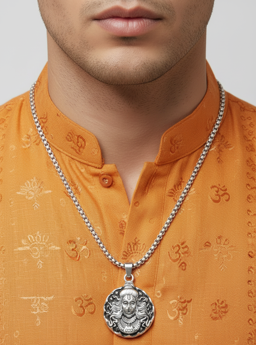 Divine Hanuman Pendant – Strength, Protection & Style