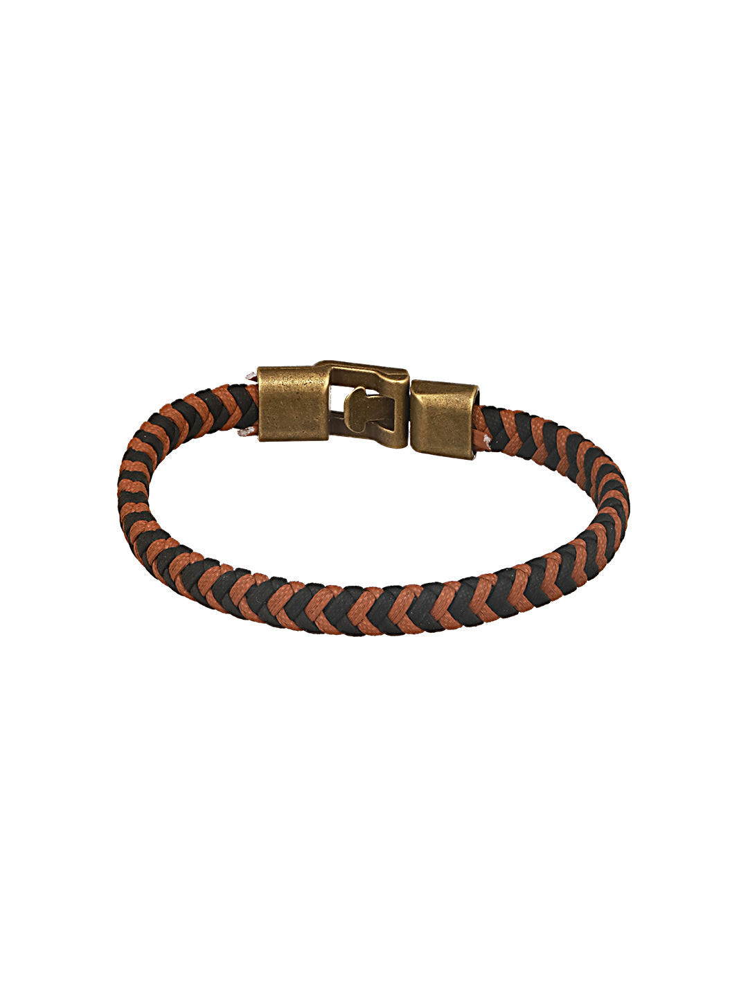 Jazz And Sizzle Men Set of 3 Brown & Black Beads Elasticated & Handcrafted Bracelet