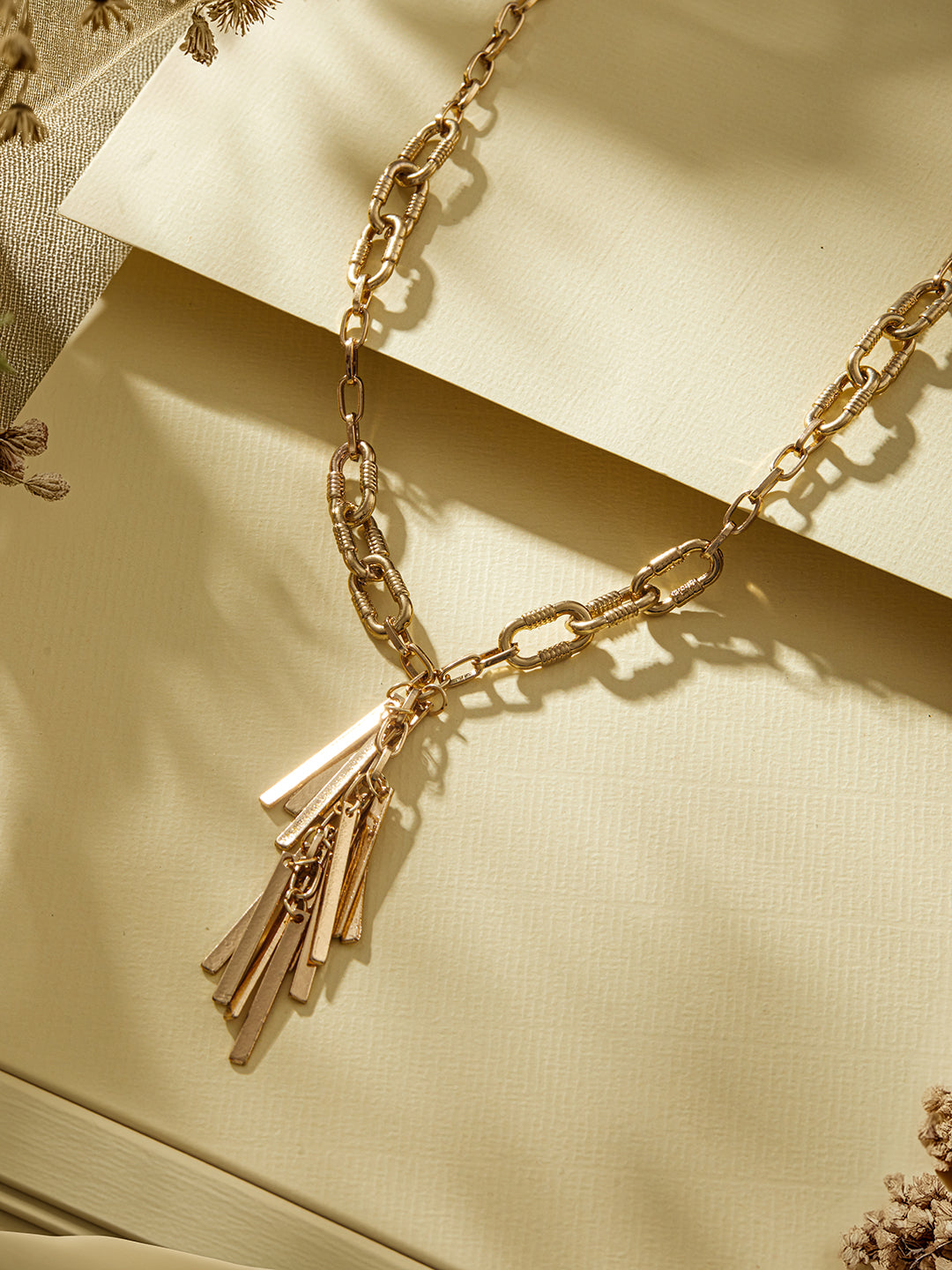 Jazz And Sizzle Gold-Plated Tasseled Necklace Chain