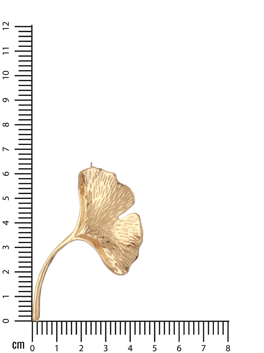 Gold-Plated Leaf Design Statement Studs Earrings for Women