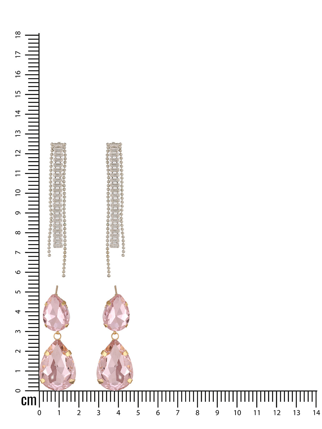 Jazz And Sizzle Set Of 2 Gold Plated Pink Stone Studded & Silver Dangler Style Drop Earrings