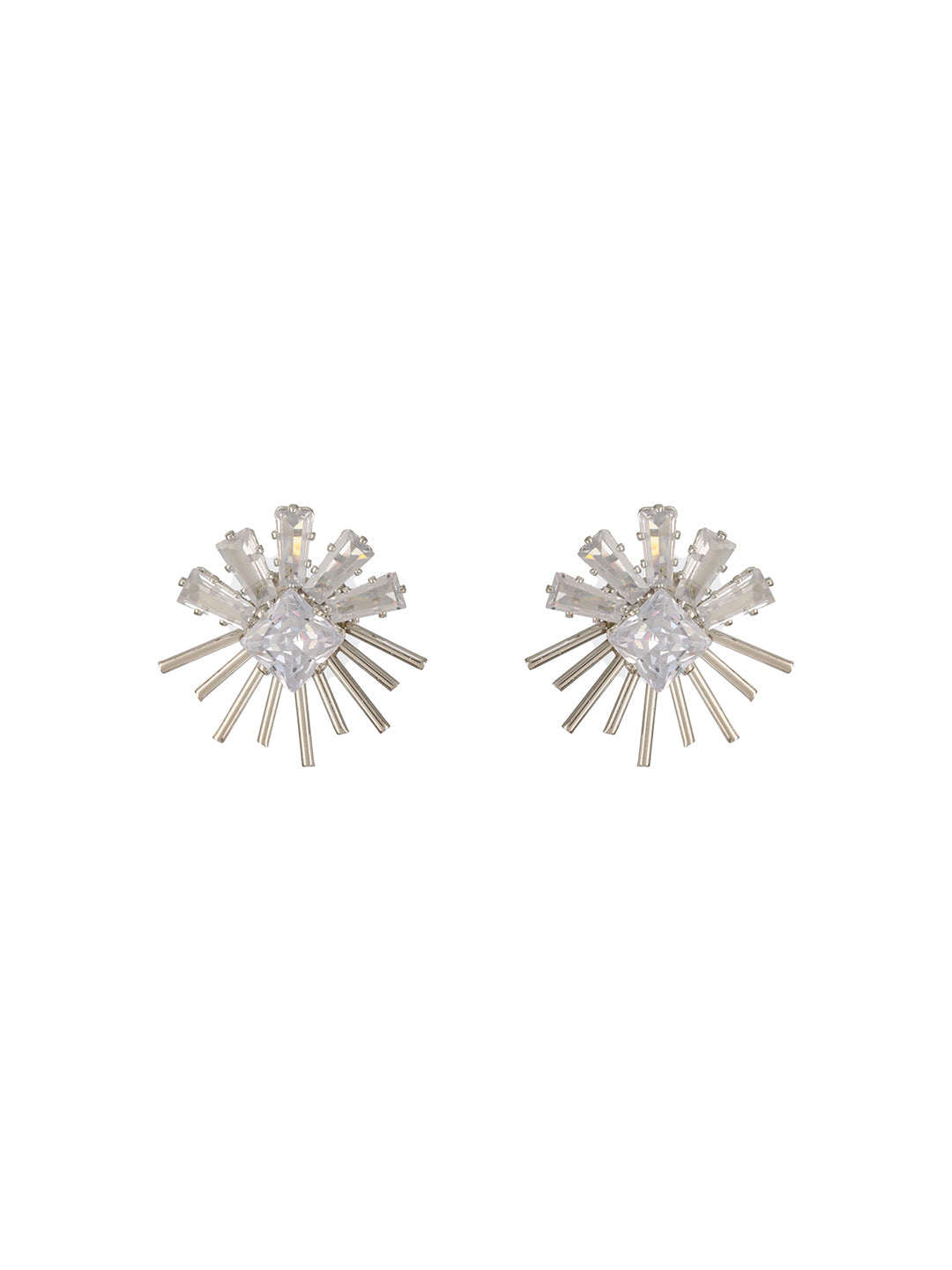 Jazz And Sizzle Set Of 2 Gold-Plated Drop & Silver-Plated Stud & Drop Earrings