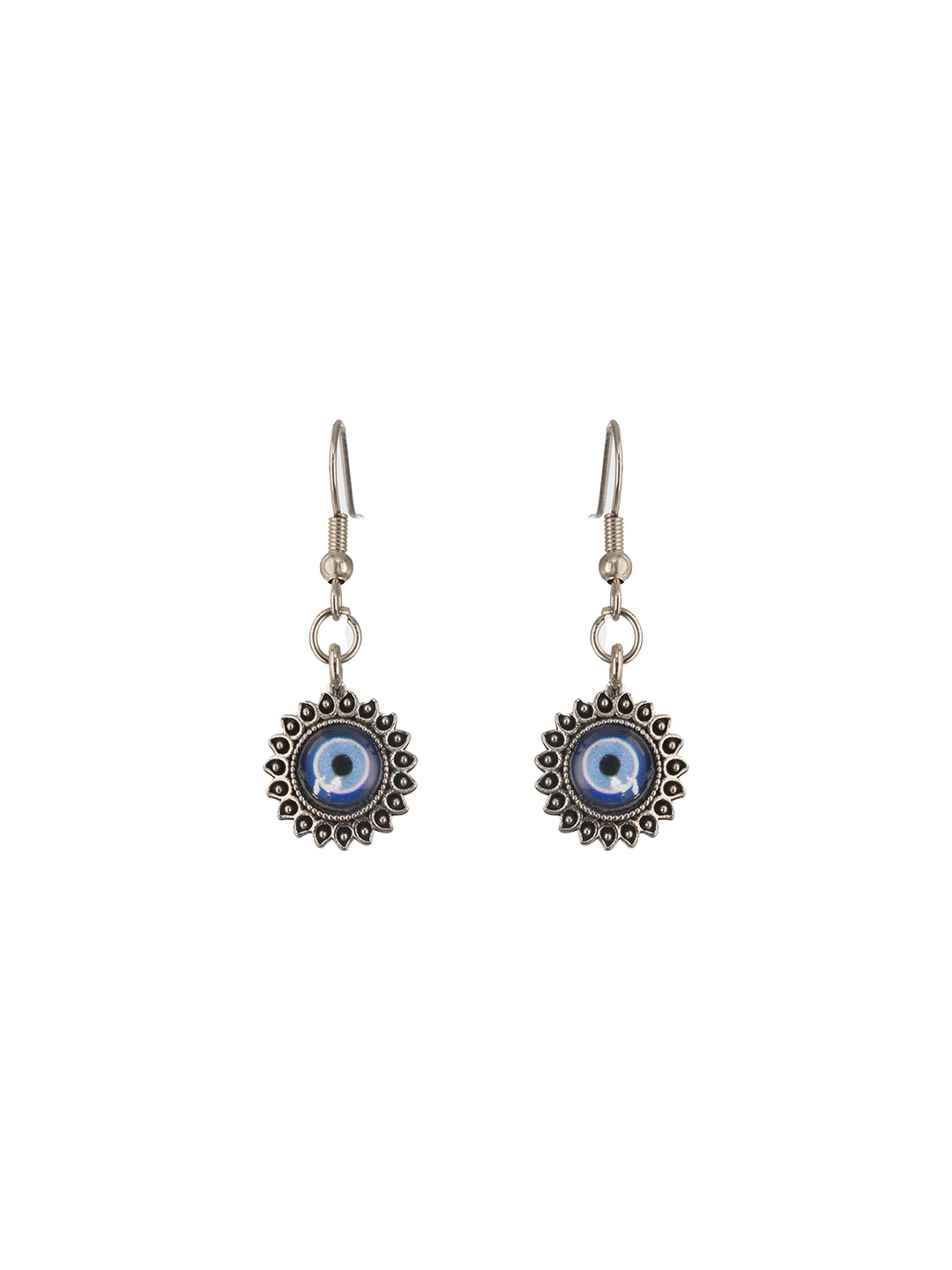Jazz and Sizzle Silver-Plated Oxidised Evil Eye Jewellery Set
