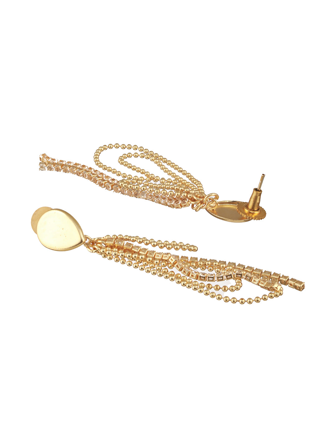 Jazz And Sizzle Set Of 2 Gold-Plated Drop & Silver-Plated Stud & Drop Earrings