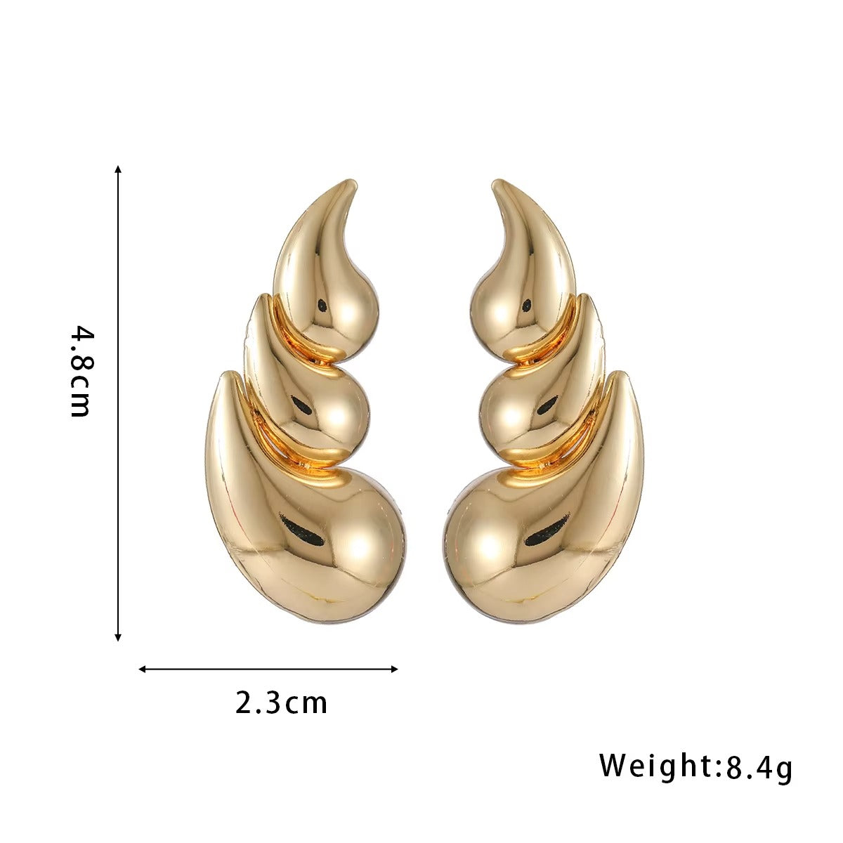 Fashion Punk Style New Design Water Drop Earrings for Women Jewelry