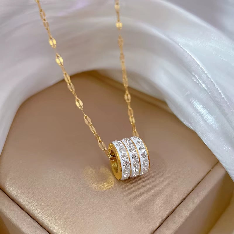 Fashion Stainless Steel diamond Ring Necklace Luxury Jewelry | Anti Tarnish