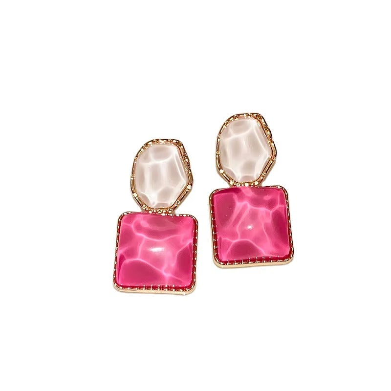 Korean Ginkgo Leaf Light Luxury Shiny Exquisite Earring Hook Women's Tiny Drop Crystal Earrings (Copy)