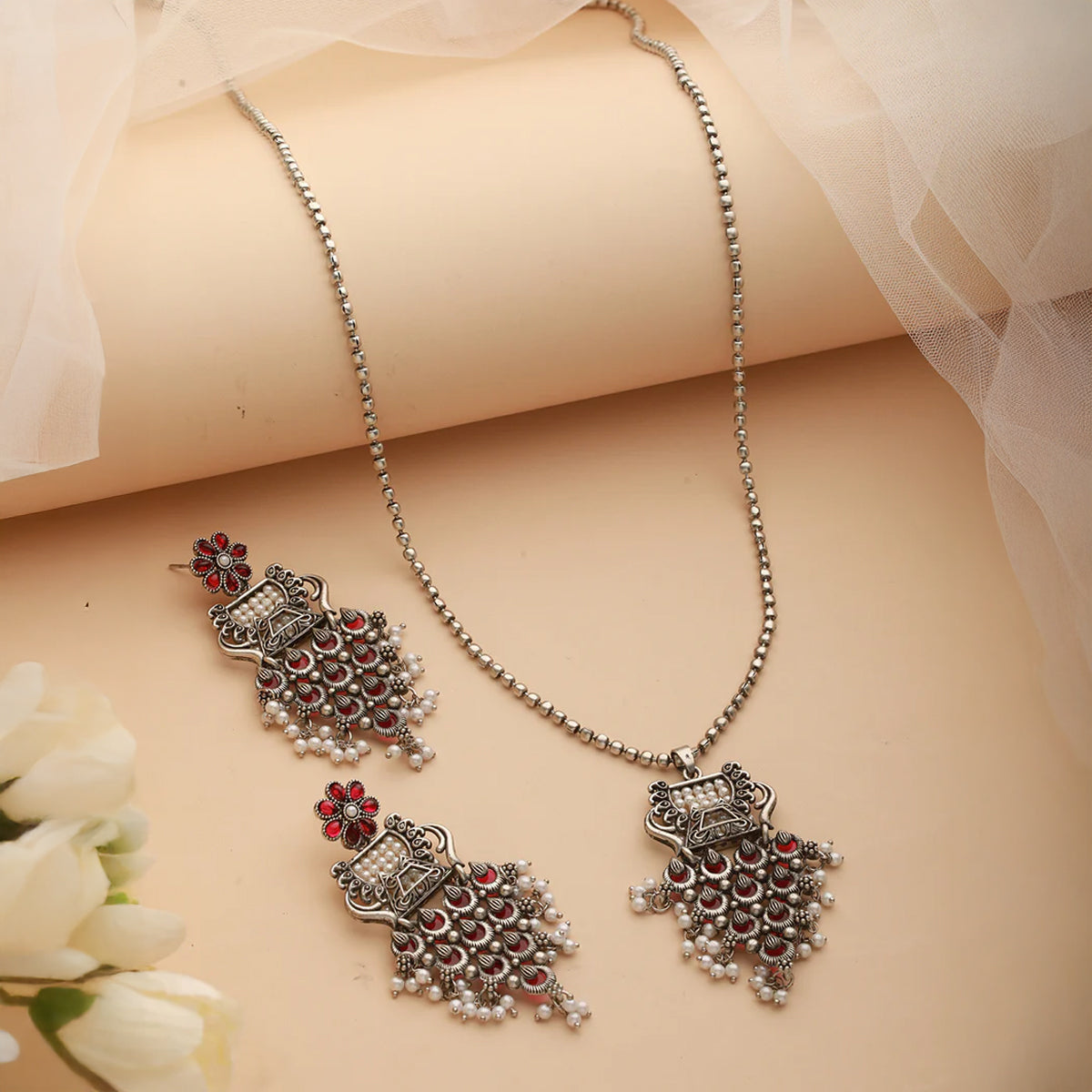 Jazz And Sizzle Necklet and Earring Combo for women