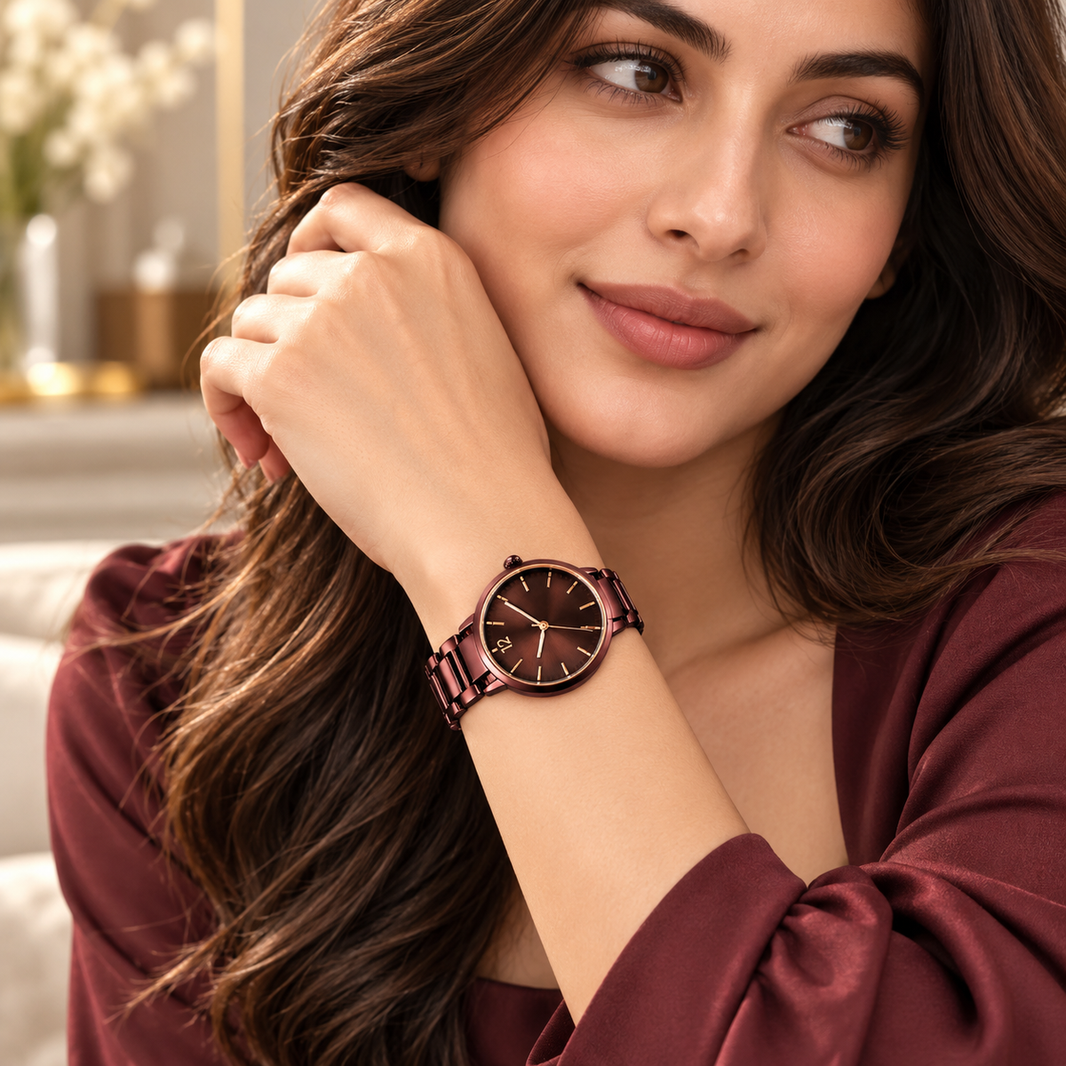 Premium Rose Gold Stainless Steel Analog Watch for Women WJ-JS26-LD0048