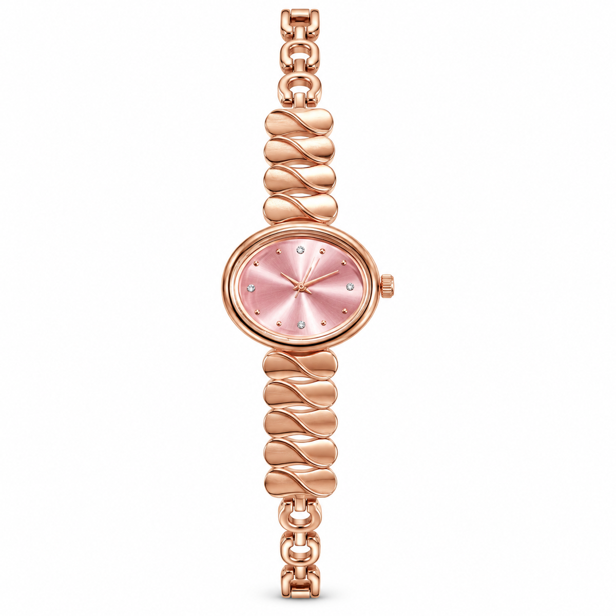 Rose Gold Stainless Steel Analog Watch for Women-WJ-JS26-LD051