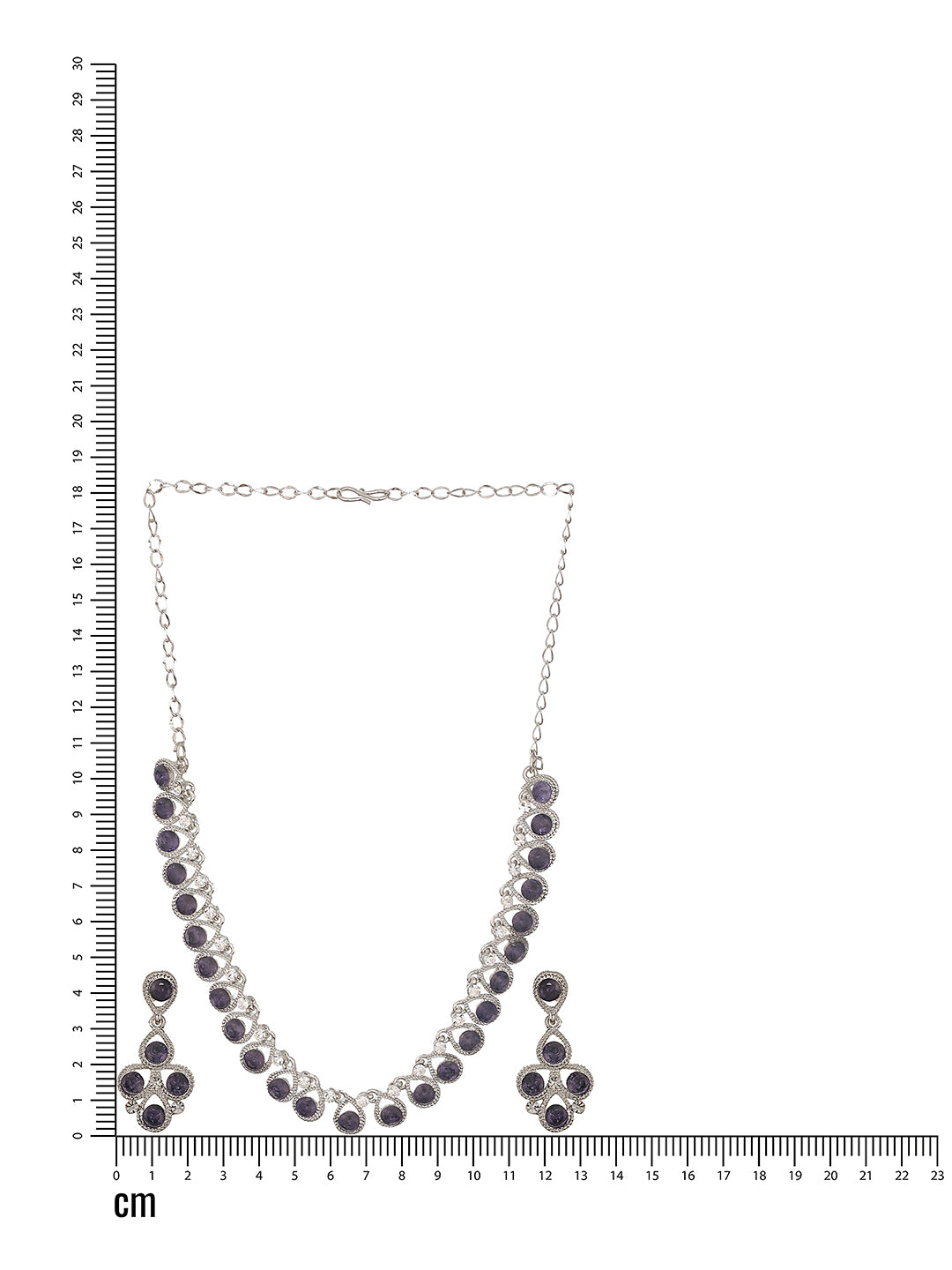 Silver-Plated Blue AD-Studded Jewellery Set - Jazzandsizzle