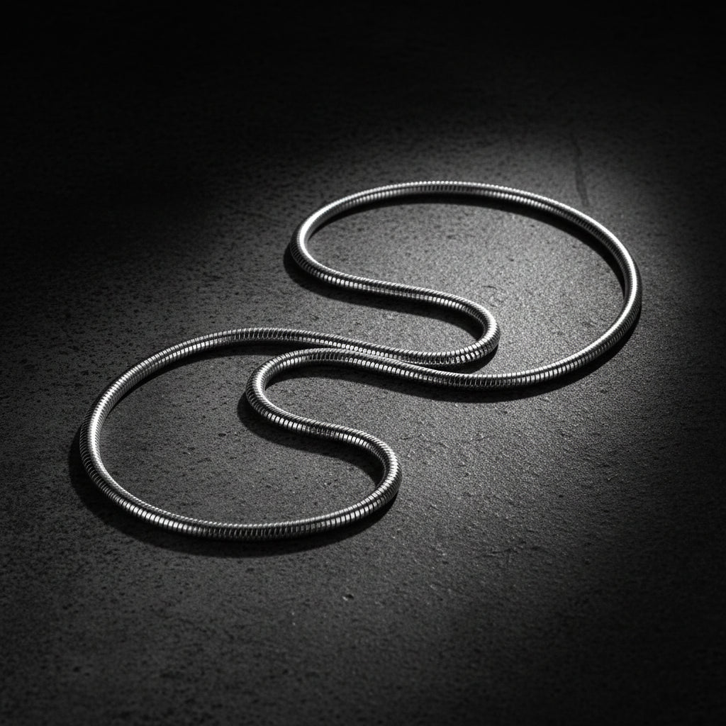 Jazz And Sizzle Silver Plated Snake Chain/Necklace for Men/Women