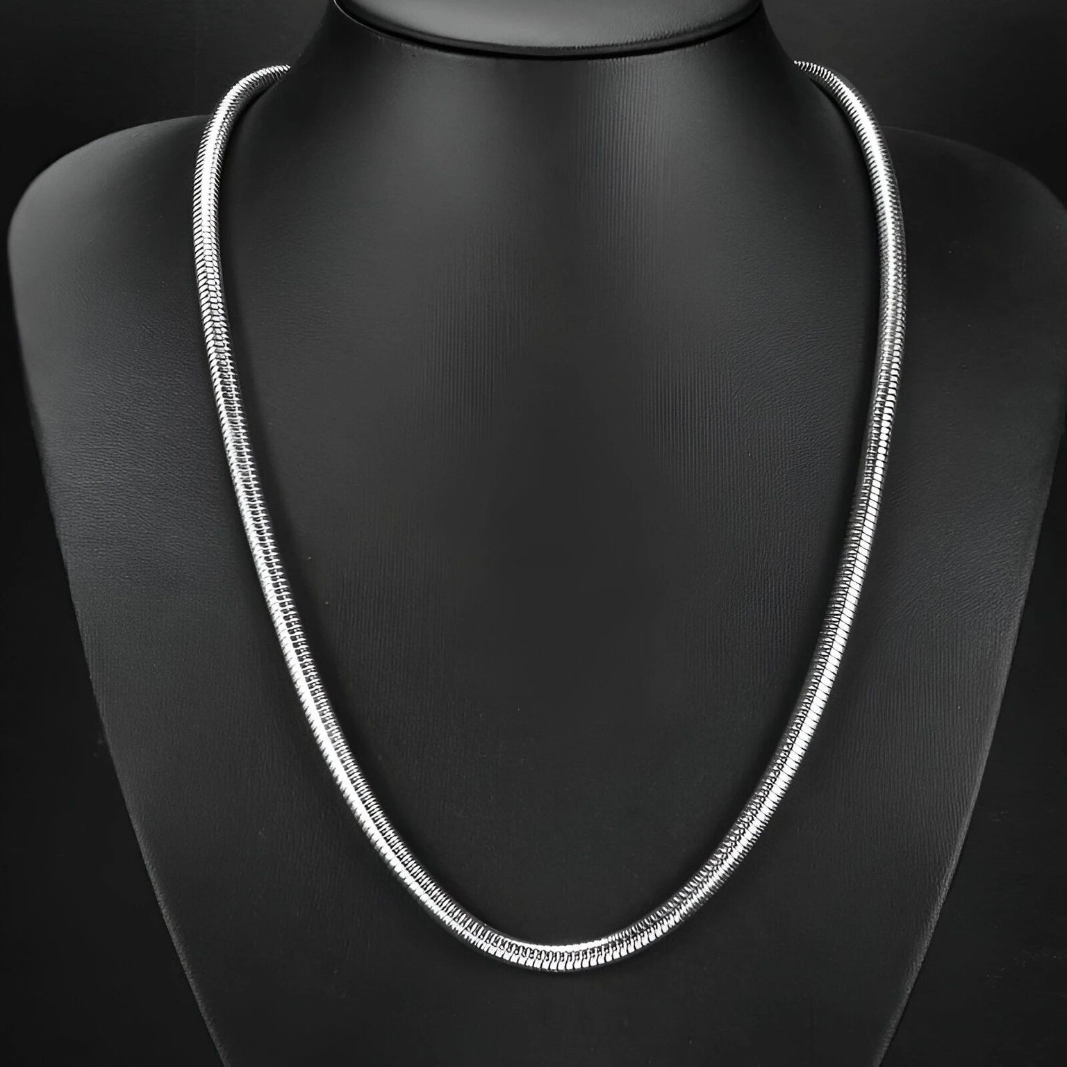 Jazz And Sizzle Silver Plated Snake Chain/Necklace for Men/Women