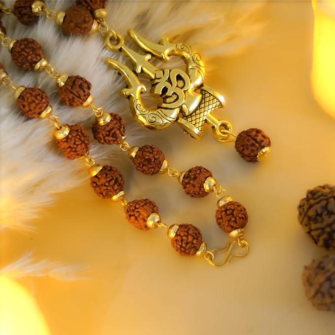 Original Karungali Mala with Silver Plated Spiritual Pendant for Men-JS-SNL-041
