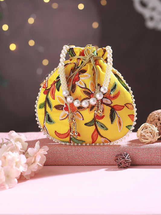 Embroidered Potli Clutch - Jazzandsizzle