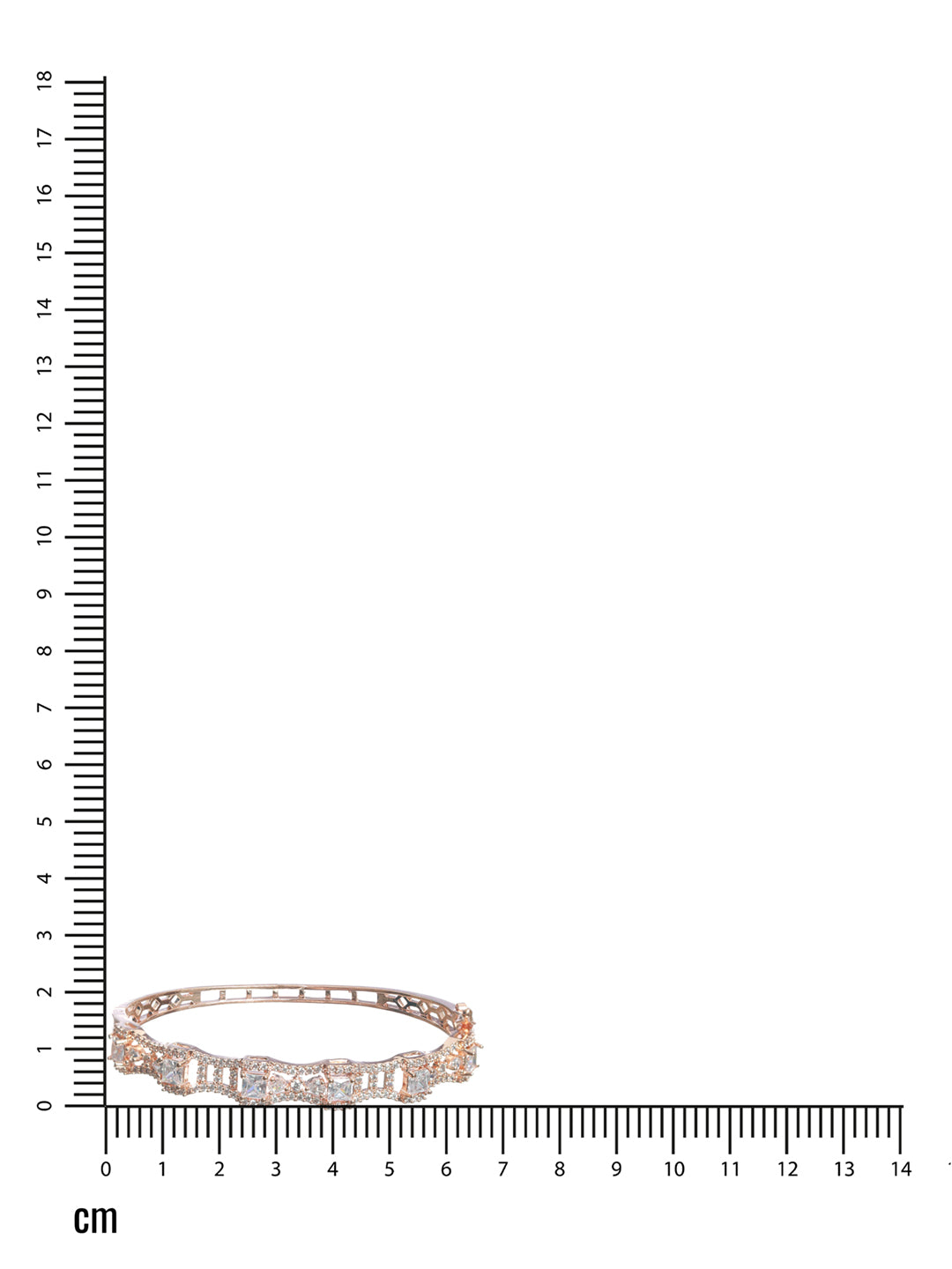 Rose Gold-Plated American Diamond Studded Bracelet - Jazzandsizzle