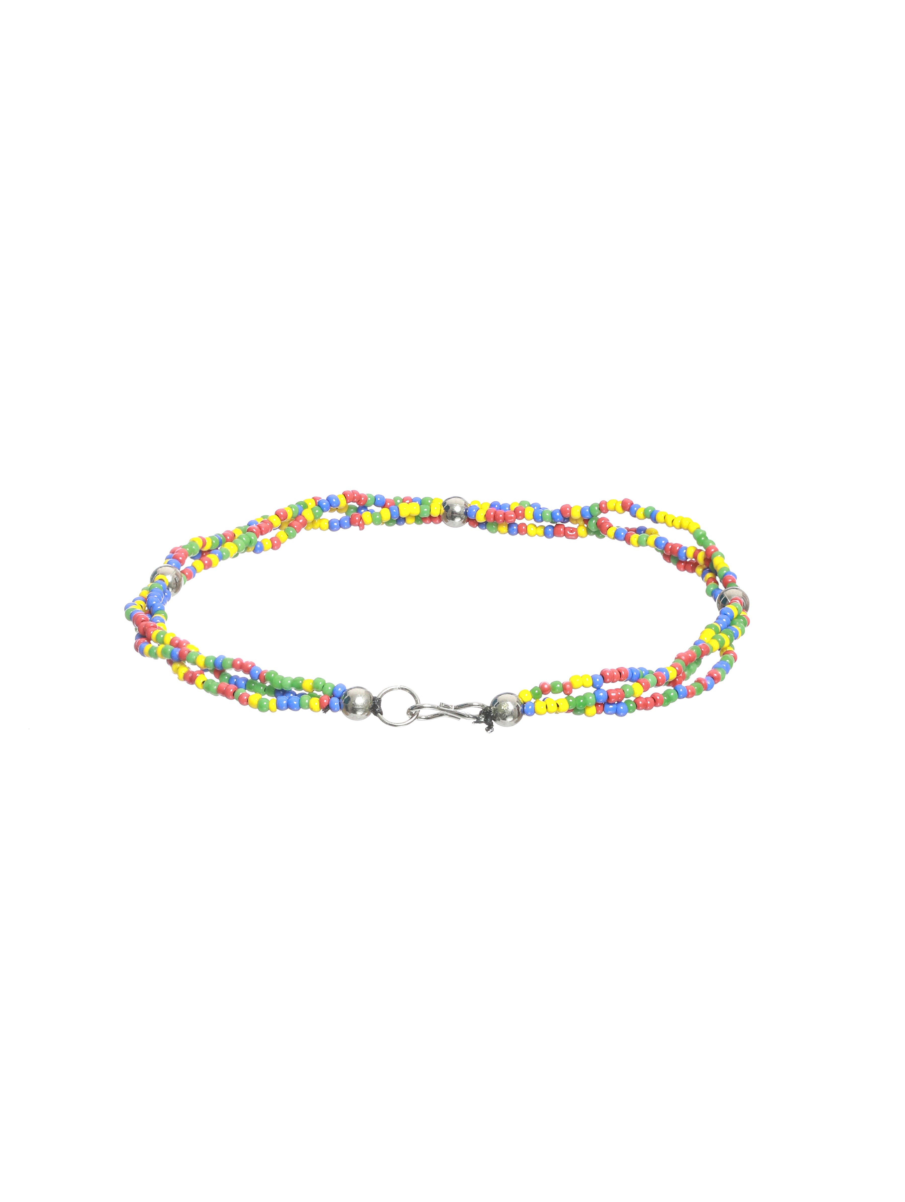 Set of 2 Gold-Plated Multicolor Beaded Handcrafted Anklets - Jazzandsizzle
