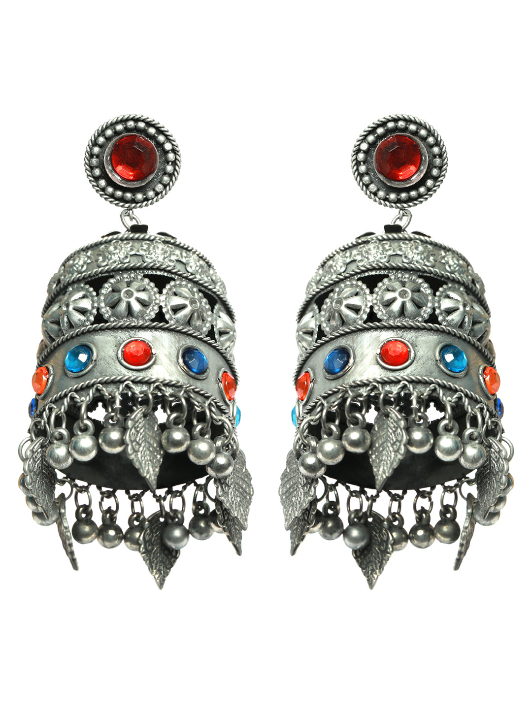 Multicoloured Contemporary Jhumkas - Jazzandsizzle