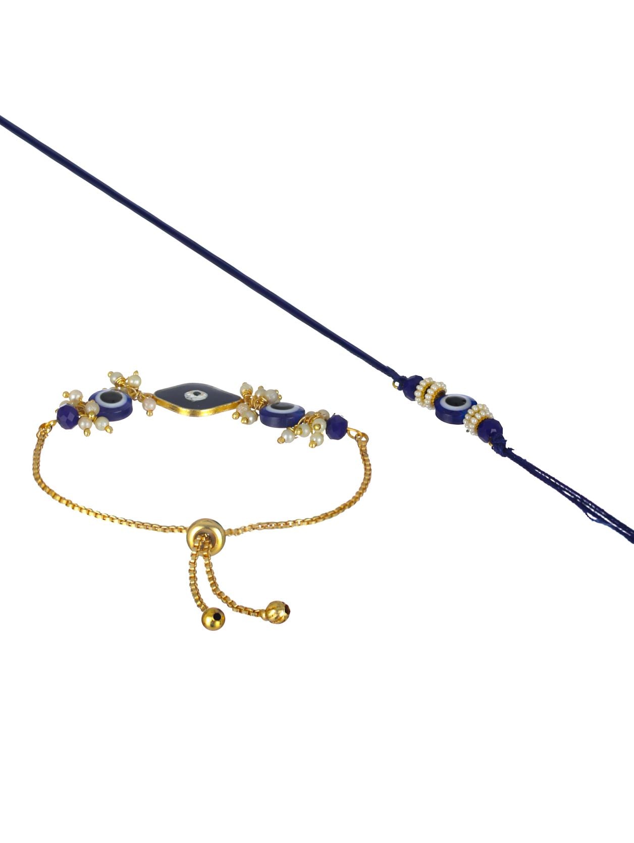 Set of 2 Designer Evil Eye Rakhi - Jazzandsizzle