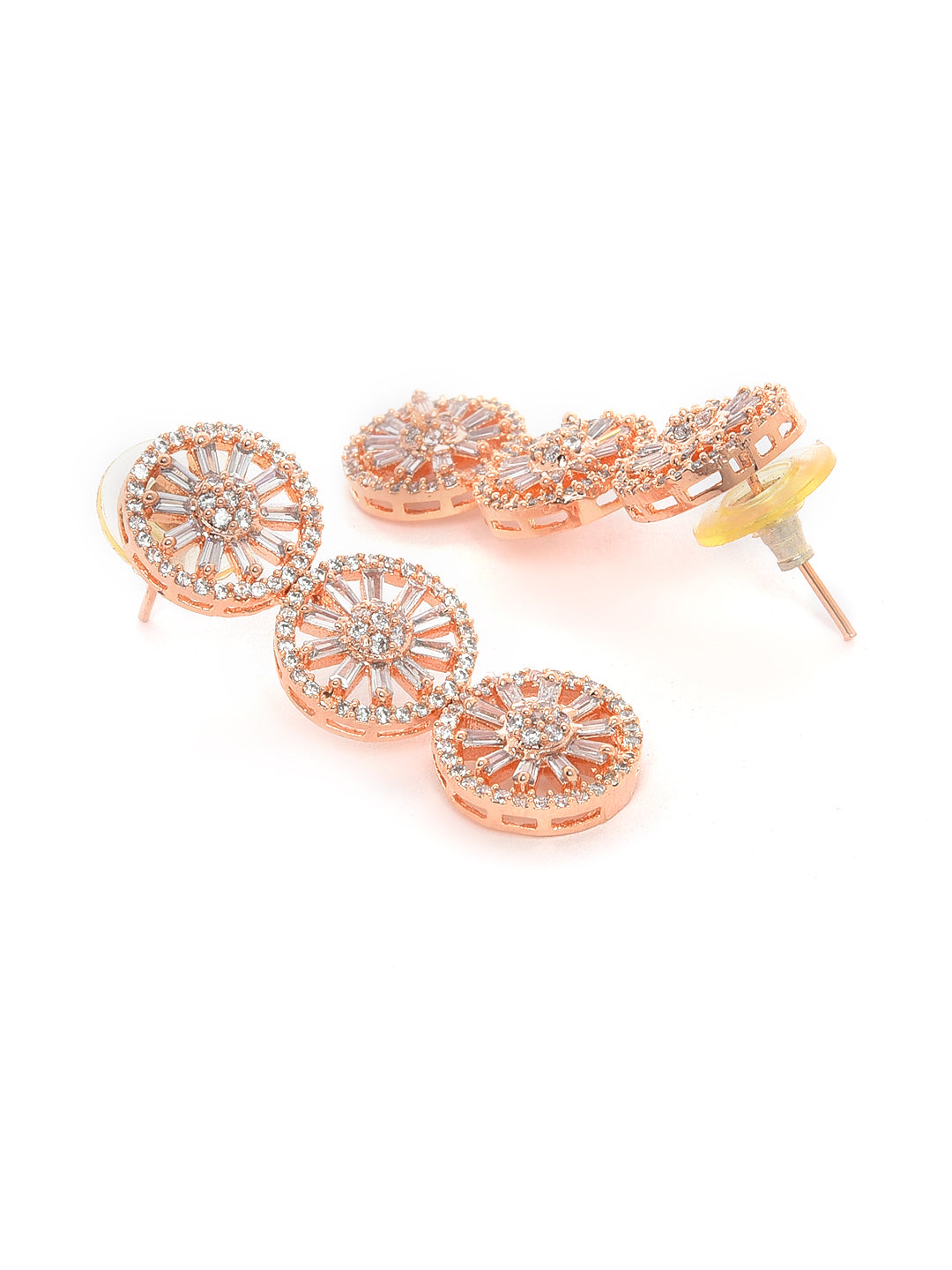 Rose Gold-Plated AD-Studded Handcrafted Jewellery Set - Jazzandsizzle