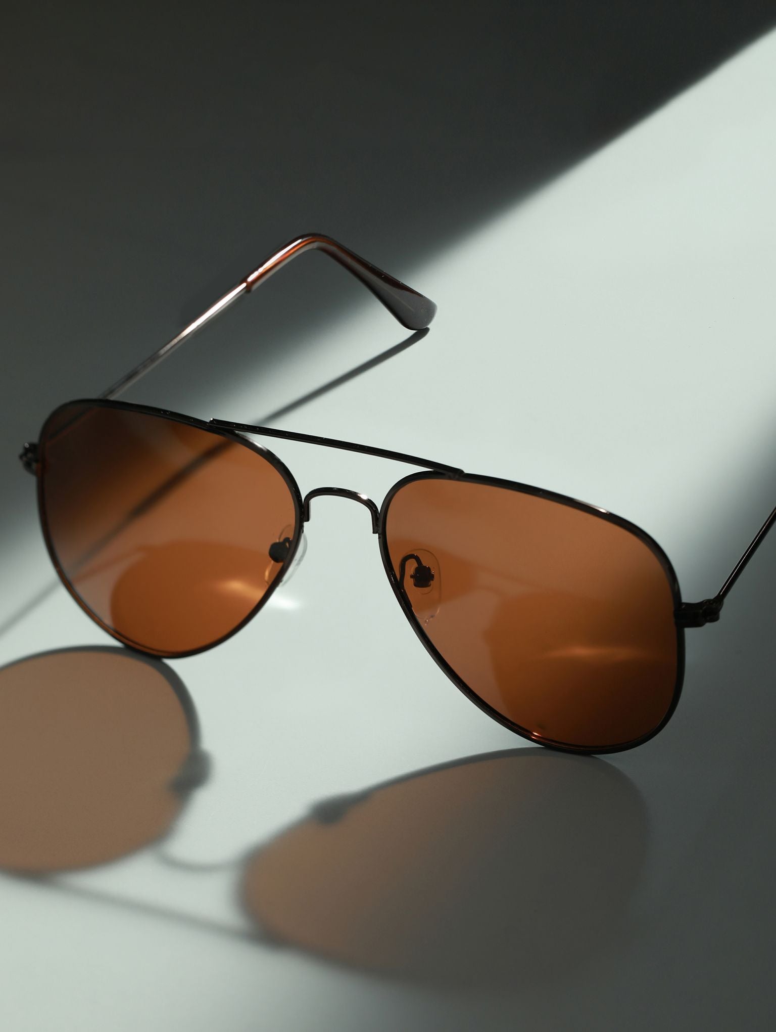 Polarized Classic Brown Aviator Mens Sunglasses