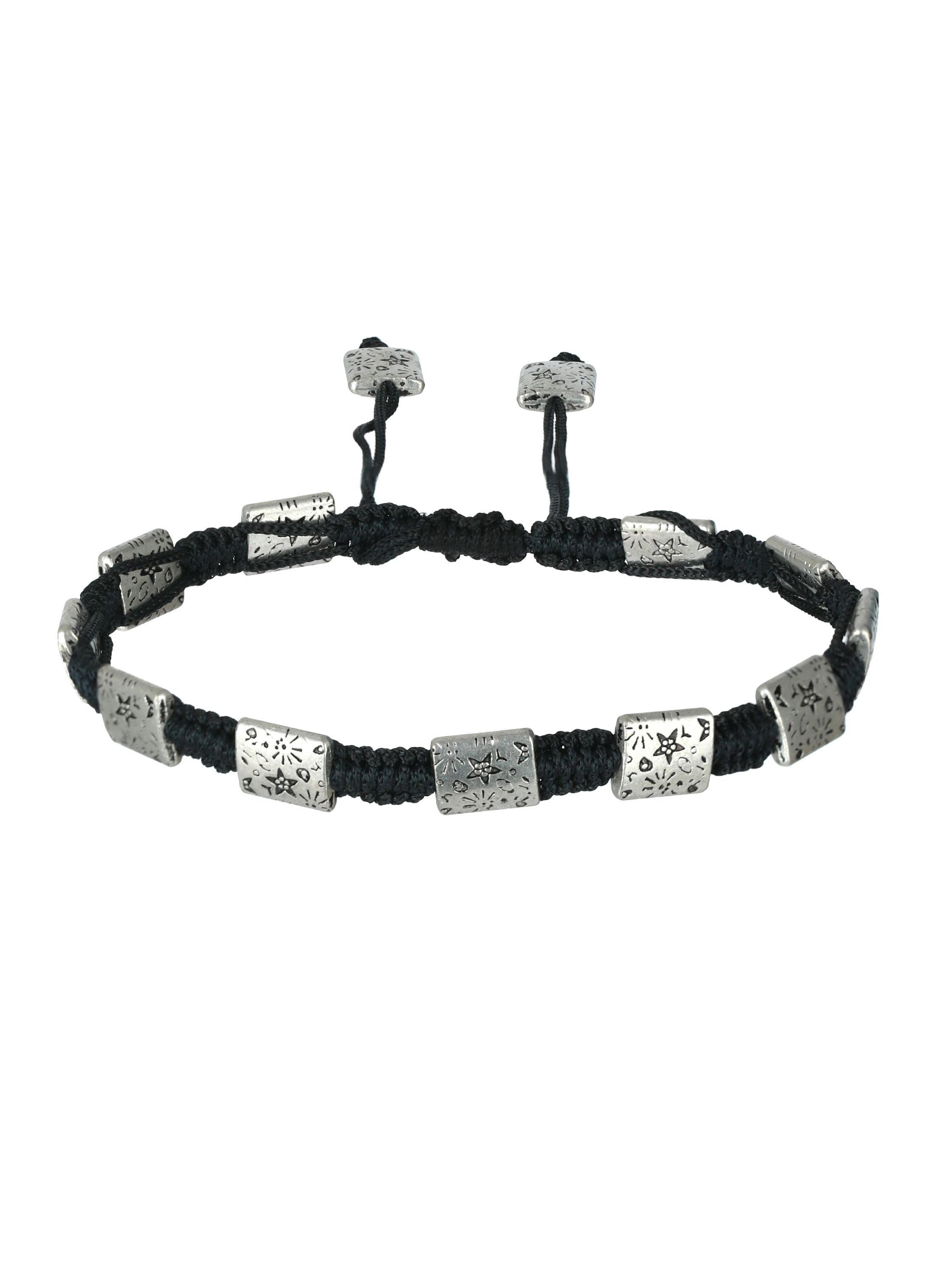 Set of 2 Rectangular Black Thread Boho style Anklets/Bracelet - Jazzandsizzle