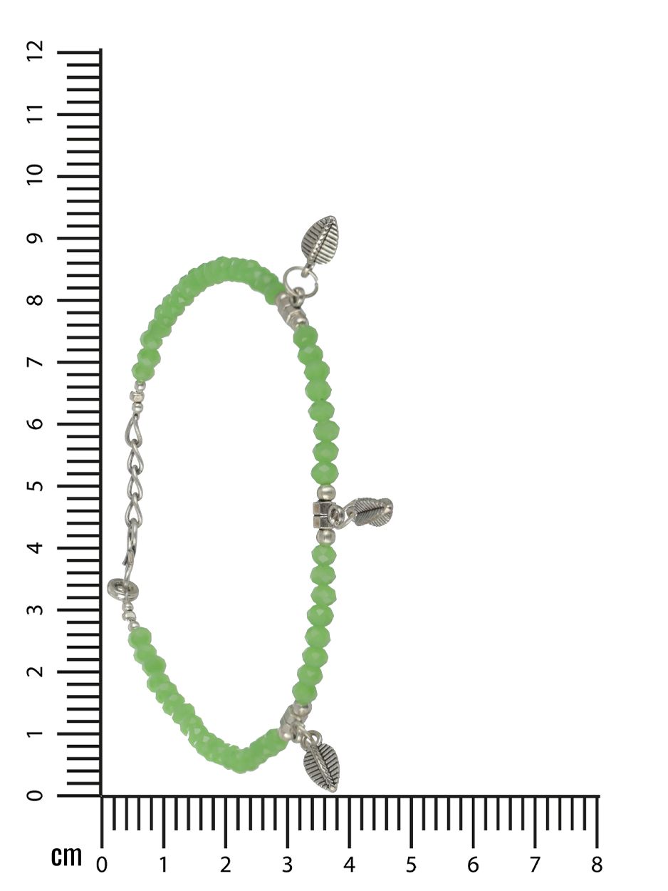 Set of 4 Silver Butterfly, Flower, Square & Shell Charms Beaded Handcrafted Anklets - Jazzandsizzle