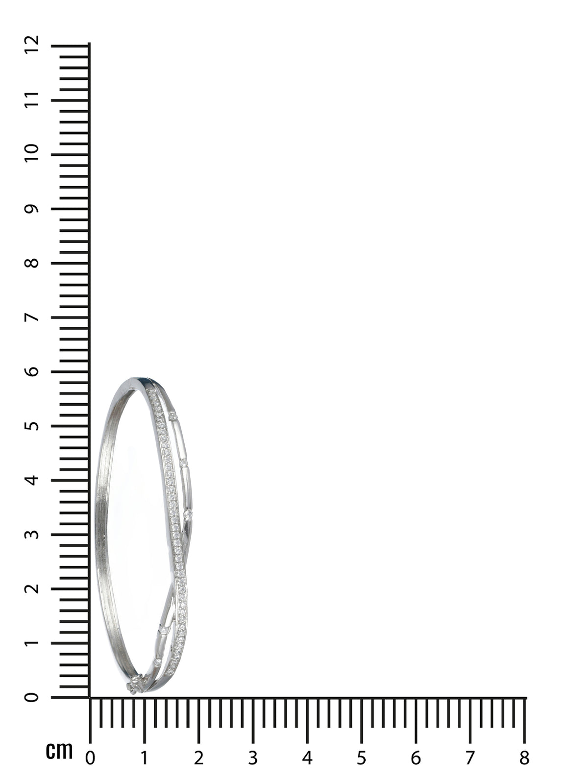 Jazz And Sizzle Silver-Toned & White American Diamond Handcrafted Silver-Plated Bracelet - Jazzandsizzle