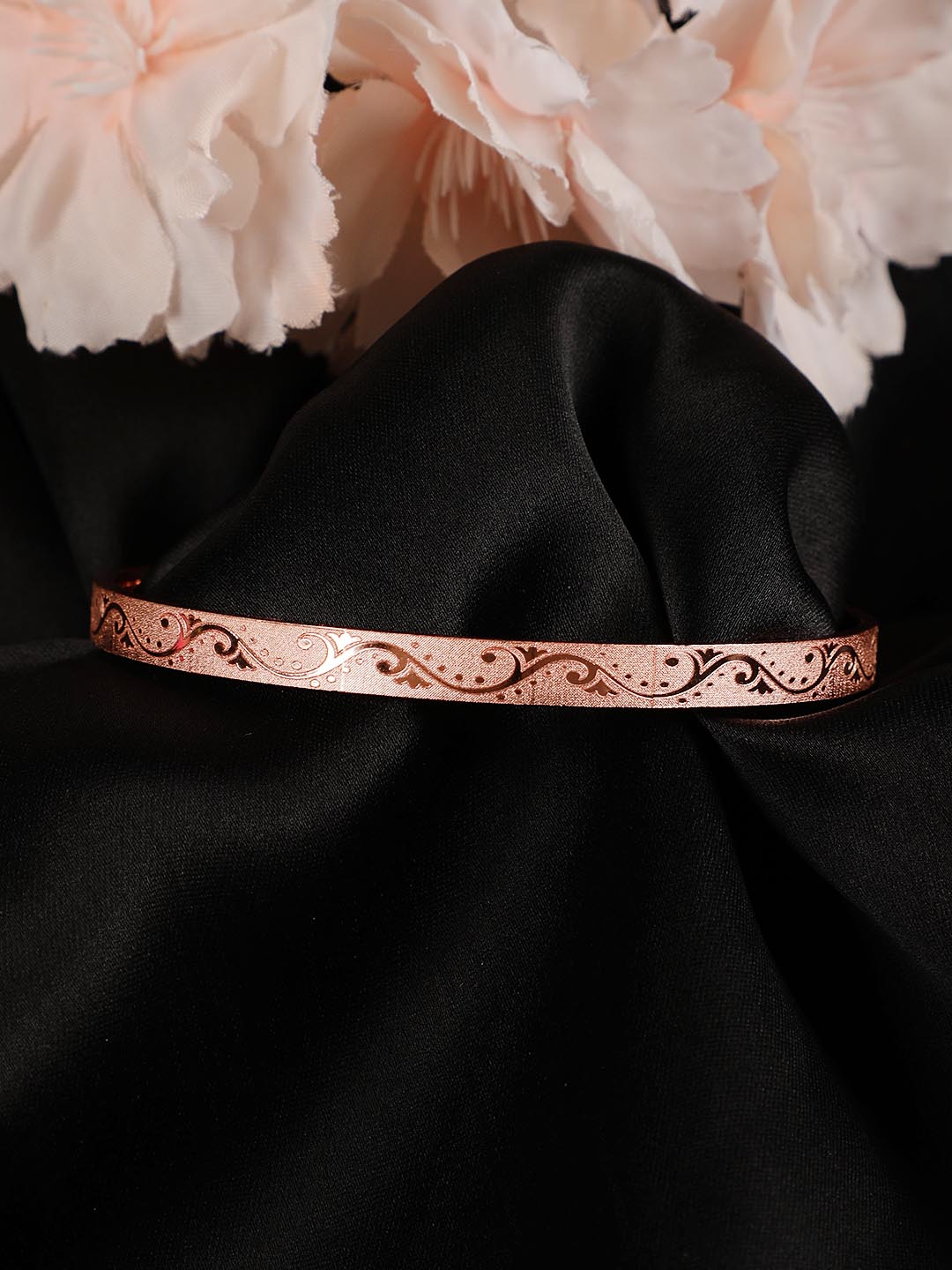 Rose Gold Plated geometric Set of 2 Bangle Set - Jazzandsizzle