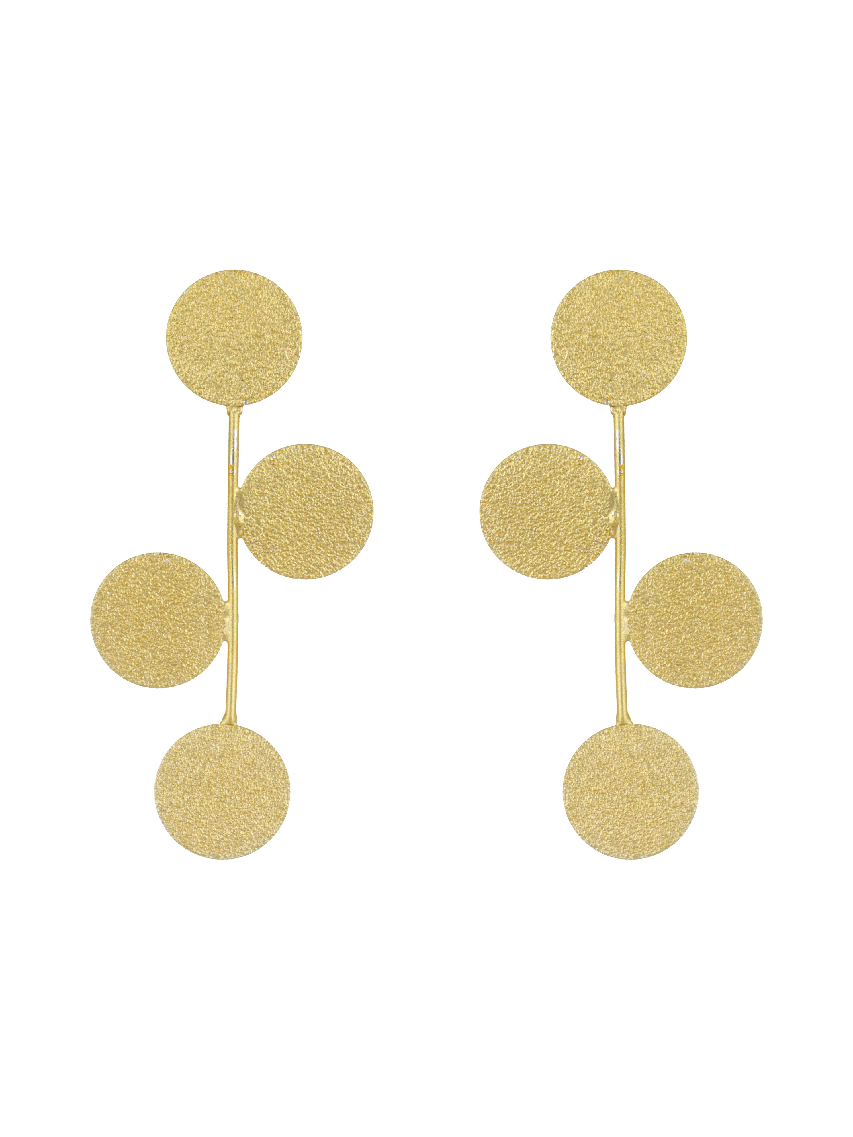 Gold-Plated Contemporary Drop Earrings - Jazzandsizzle
