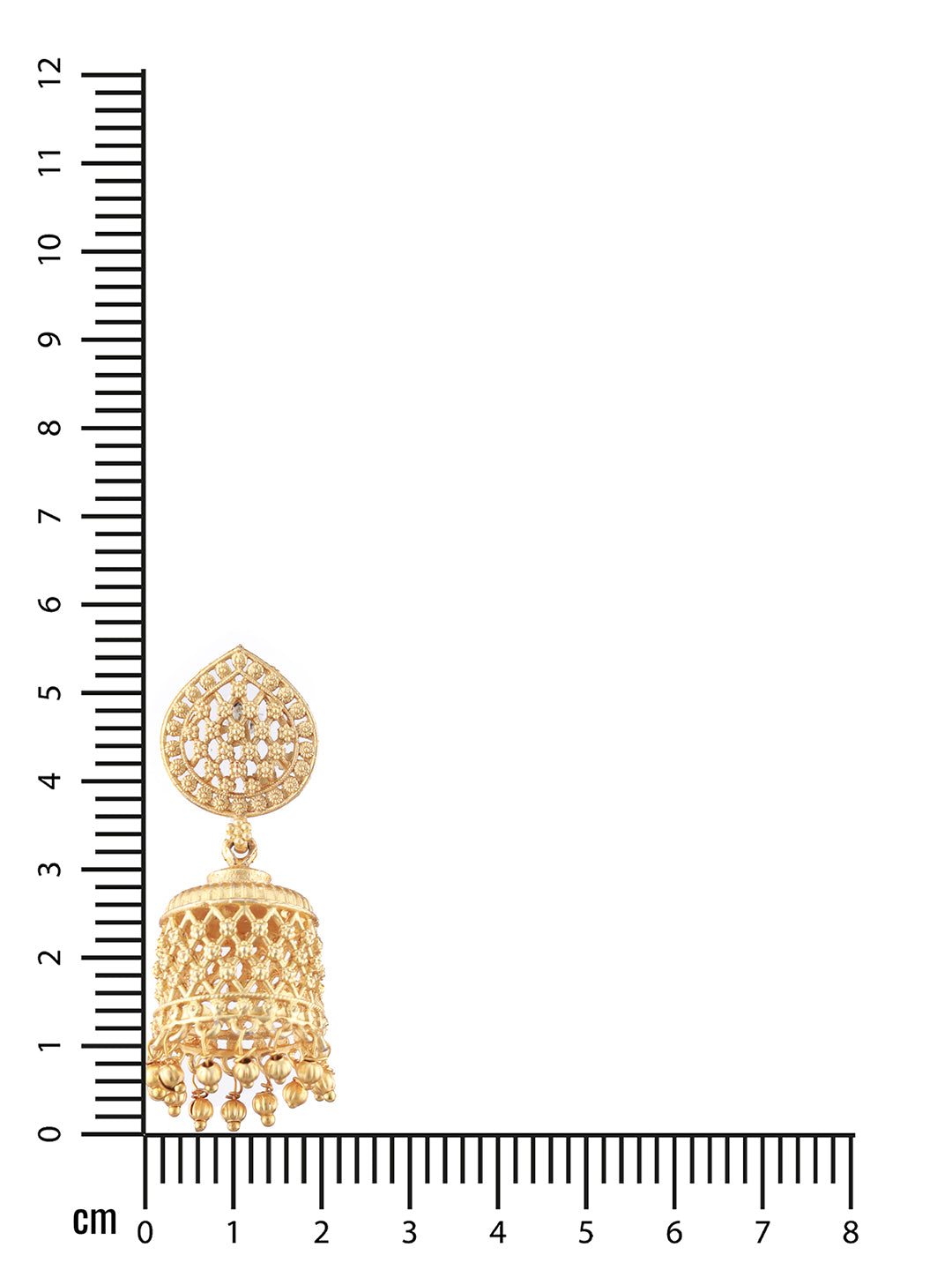 Yellow Gold Plated & Beaded Contemporary Jhumka Earrings - Jazzandsizzle