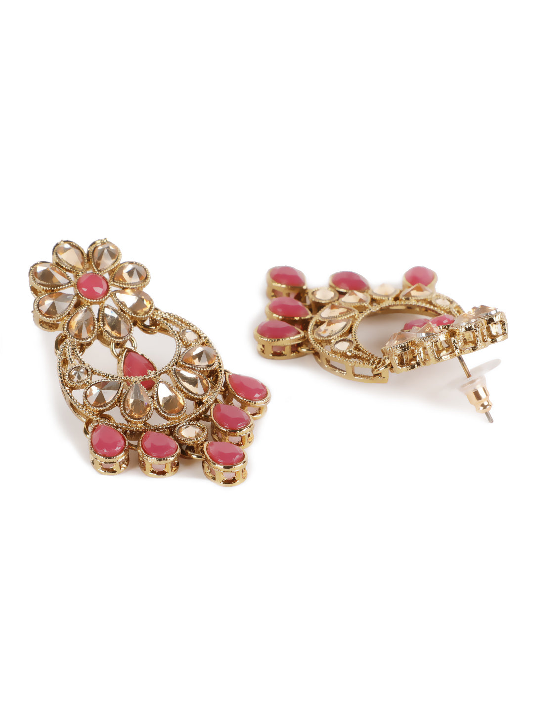 Pink Kundan Gold Plated Jewellery Set - Jazzandsizzle