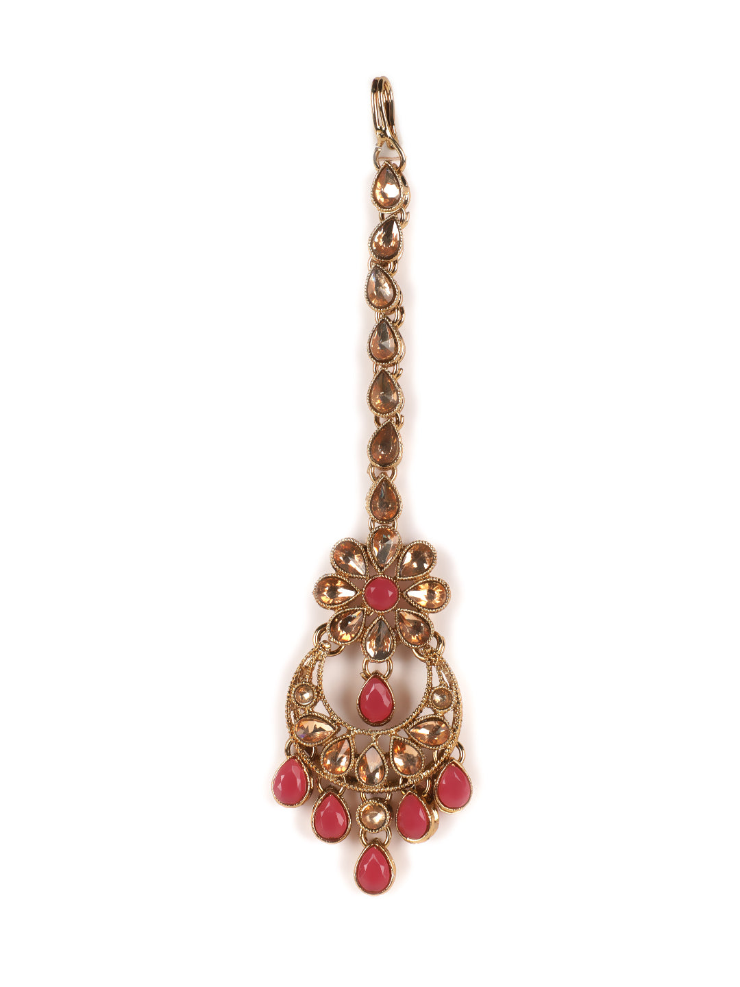 Pink Kundan Gold Plated Jewellery Set - Jazzandsizzle